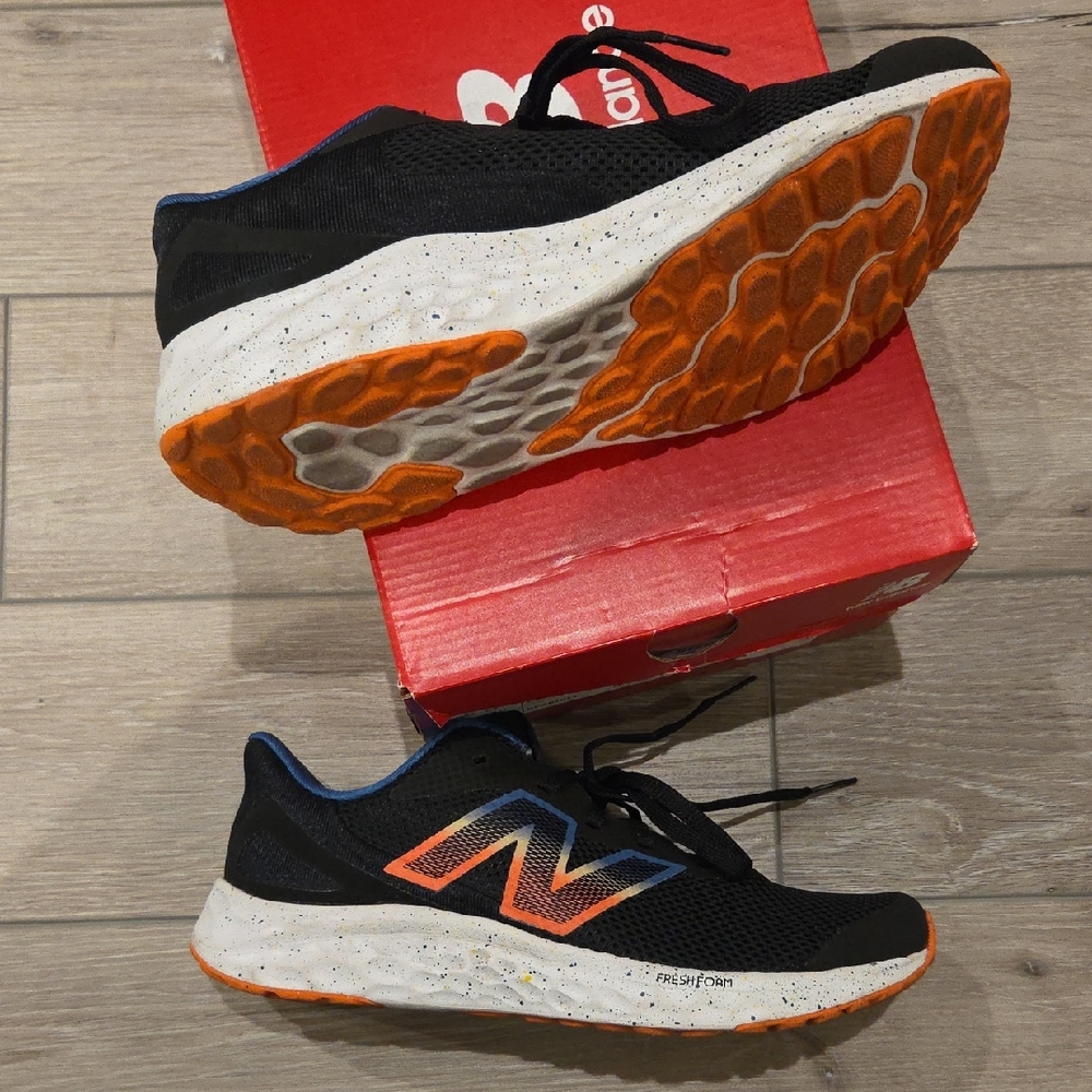 New Balance Black and Orange Athletic Sneakers